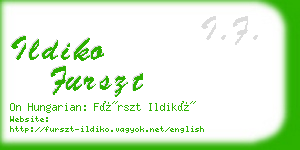 ildiko furszt business card
